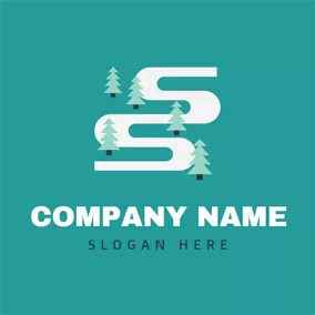 Nature Logo Green Christmas Tree logo design