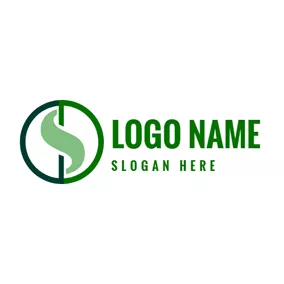 Fortune Logo Green Circle and Abstract Dollar logo design