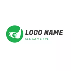 Retro Logo Green Circle and Ball Arm logo design