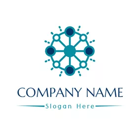 Logotipo De Marketing Green Contact Network logo design