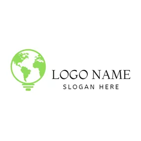 Environmental Logo Green Global World logo design