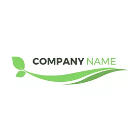Logotipo De Medio Ambiente Green Growing Leaves logo design