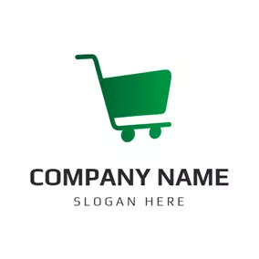 Big Logo Green Hand Trolley logo design