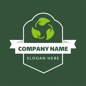 Eco Friendly Logo Green Leaf and Shield logo design