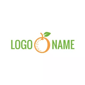 Juicy Logo Green Leaf and Yellow Orange logo design
