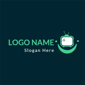 屏幕logo Green Moon and Lovely Tv logo design