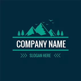Logótipo árvore Green Mountain and Tree logo design