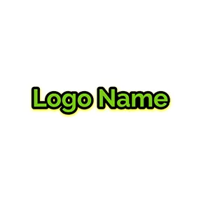 フェイスブックのロゴ Green Regular Shadowy Cool Text logo design