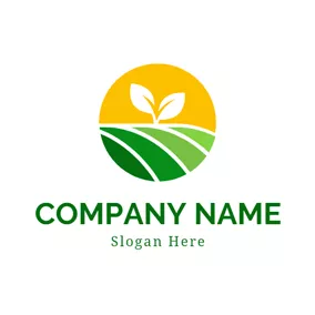 景觀 Logo Green Sapling and Farm logo design