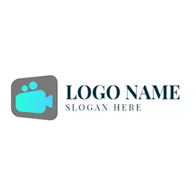 Logotipo De Canal Green Square and Gray Video logo design