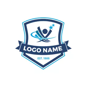 Logótipo De Colégio Green Student and Badge logo design