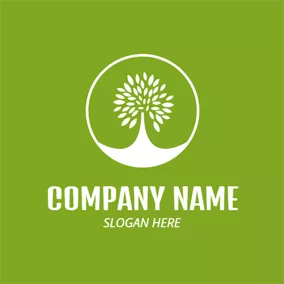 Achse Logo Green Tree and White Earth logo design