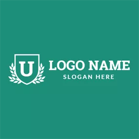 カジュアルロゴ Green University Badge logo design