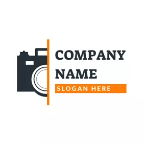 Videography Logos Half Black Camera logo design