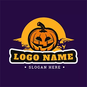 萬聖節logo Halloween Pumpkin logo design