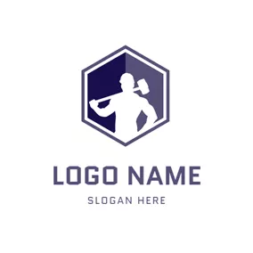 Badge Logo Hammer and Handyman Icon logo design