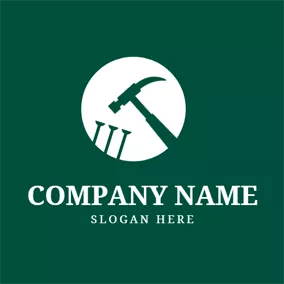 Mechanic Logo Hammer and Nail Icon logo design