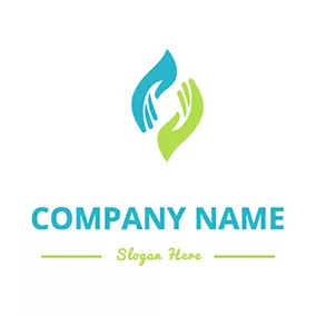 Logótipo De Colaboração Hand Care Icon logo design