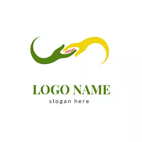 Schlange Logo Hand In Hand Donation Logo logo design