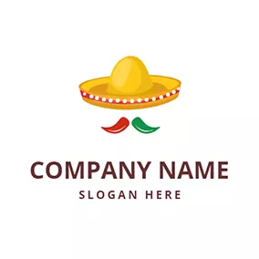 墨西哥快餐館 Logo Hat Potato Chili Taqueria logo design