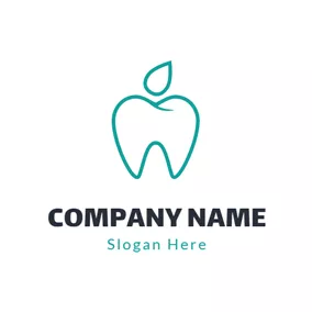 Drop Logo Healthy Clean Teeth logo design