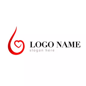 Help Logo Heart and Blood Vessel logo design