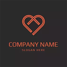 Logotipo A Heart and Letter A A logo design