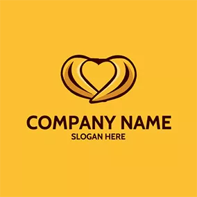 Curve Logo Heart Love Banana logo design