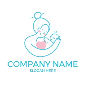 Design Logo Heart Love Mom Baby logo design