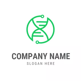 Laboratory Logo Helix Structure and Dna logo design