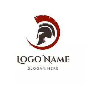キングロゴ Helmet and Barbarian Knight logo design