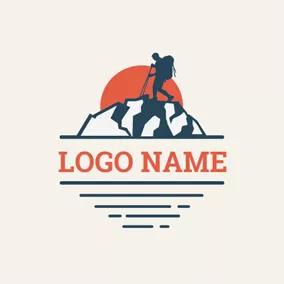 冒険家のロゴ Holiday Camp Agency logo design