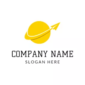 Yellow Logo Holiday Travel Agency logo design