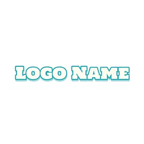 Childish Logo Hollow and Regular Wide Font Style logo design