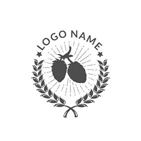 群れのロゴ Hop and Branch logo design