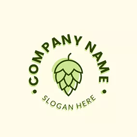 Beverage Logo Hop Emblem logo design