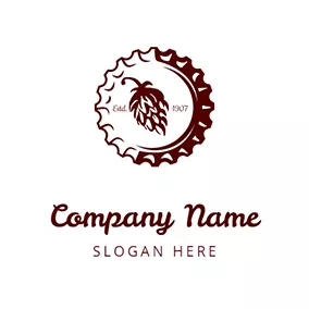Plant Logo Hop For Beer logo design