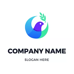 Animated Logo Hope Bird and Leaf logo design