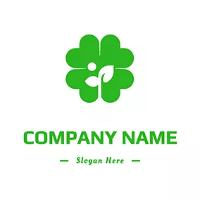 Green Logo Hope Clover logo design