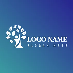 環境ロゴ Hope Man and Tree logo design