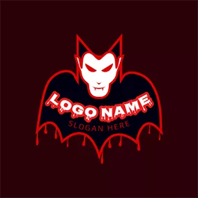 Batman Logo Horrific Vampire Logo logo design