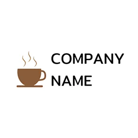 Caffeine Logo Hot Coffee and Good Morning logo design