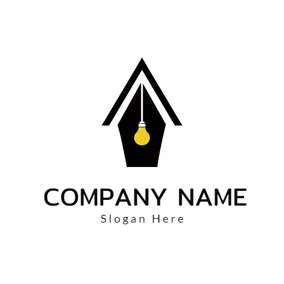 房屋Logo House and Lamp Bulb logo design