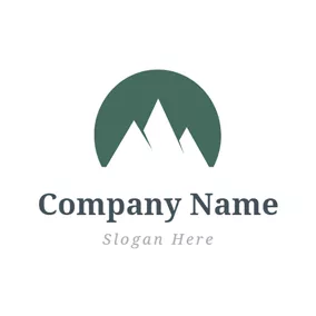 Background Logo Huge Steep Mountain logo design