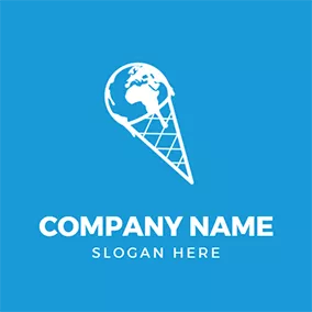 融化 Logo Ice Cream Earth Global Warming logo design