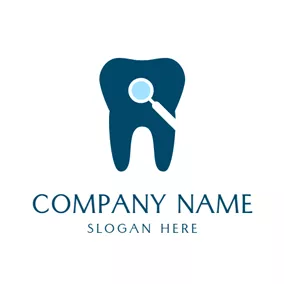 Dentist Logo Ill Dark Green Teeth logo design