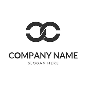 無限ロゴ Infinite Simple Circle Letter C C logo design