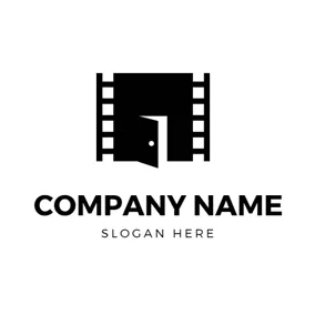 Cube Logo Innovative Film and Door logo design