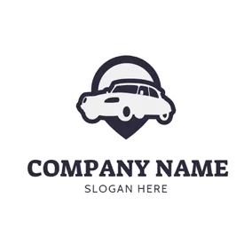 Map Logo Innovative Location and Car logo design