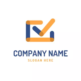 Complete Logo Innovative Square and Check logo design